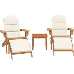 vidaXL Muebles De Jardín-Juego de muebles de jardín Adirondack 3 piezas madera acacia