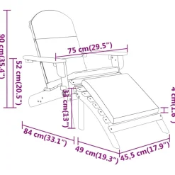 vidaXL Muebles De Jardín-Juego de muebles de jardín Adirondack 3 piezas madera acacia