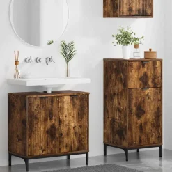 vidaXL Conjuntos De Muebles-Juego de muebles de baño con cajón 2 pcs