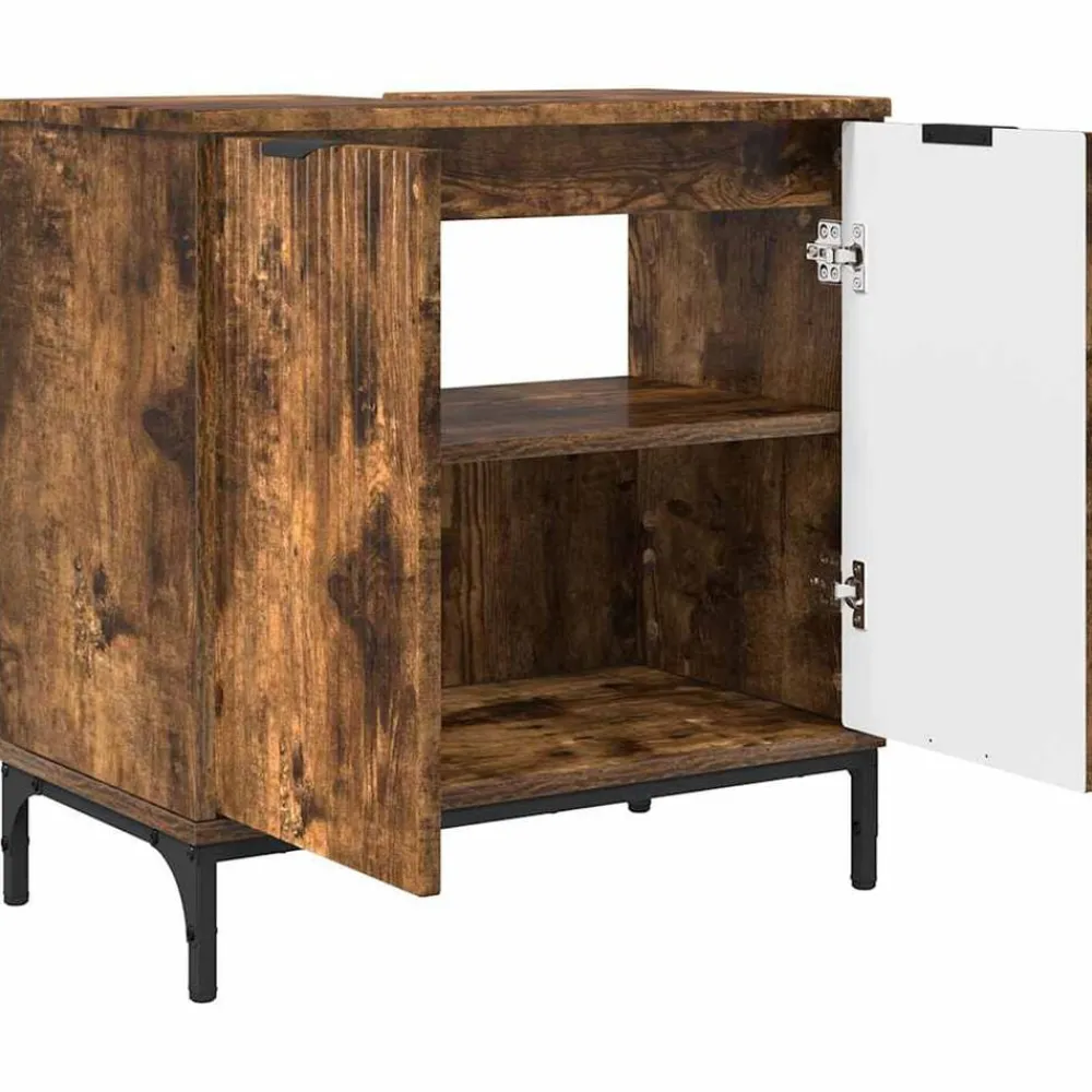 vidaXL Conjuntos De Muebles-Juego de muebles de baño con cajón 2 pcs