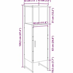 vidaXL Armarios Y Almacenamiento-Juego de muebles de baño 33 x 33 x 120,5 cm