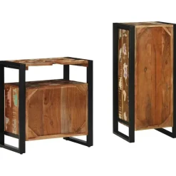 vidaXL Juego de muebles de baño 2 pcs Madera sólida recuperada New