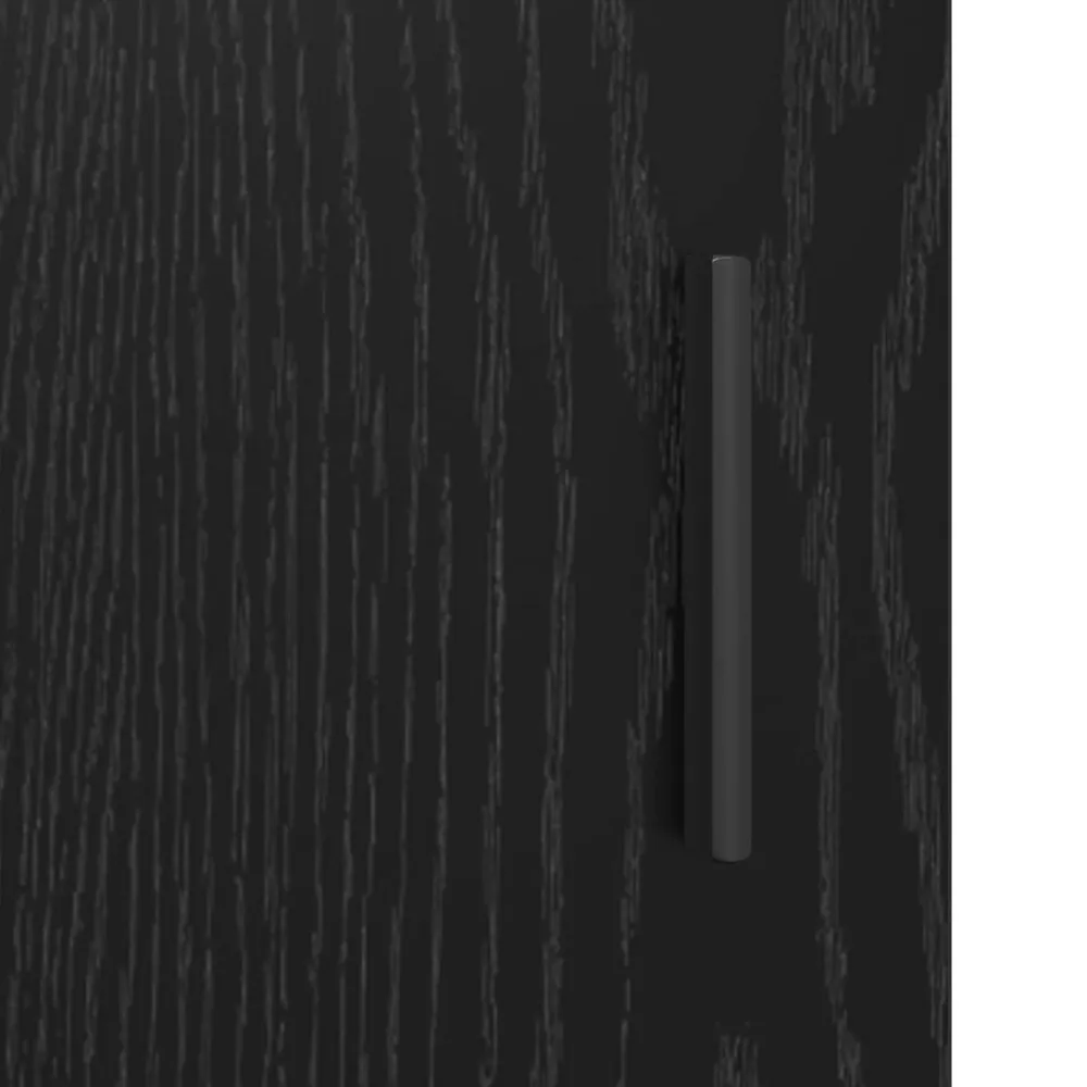 vidaXL Juego de muebles de baño 3 pcs Madera de ingeniería Roble negro Clearance