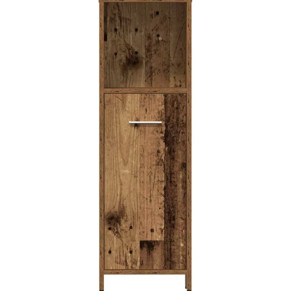 vidaXL Conjuntos De Muebles-Juego de muebles de baño 4 piezas madera ingeniería envejecida