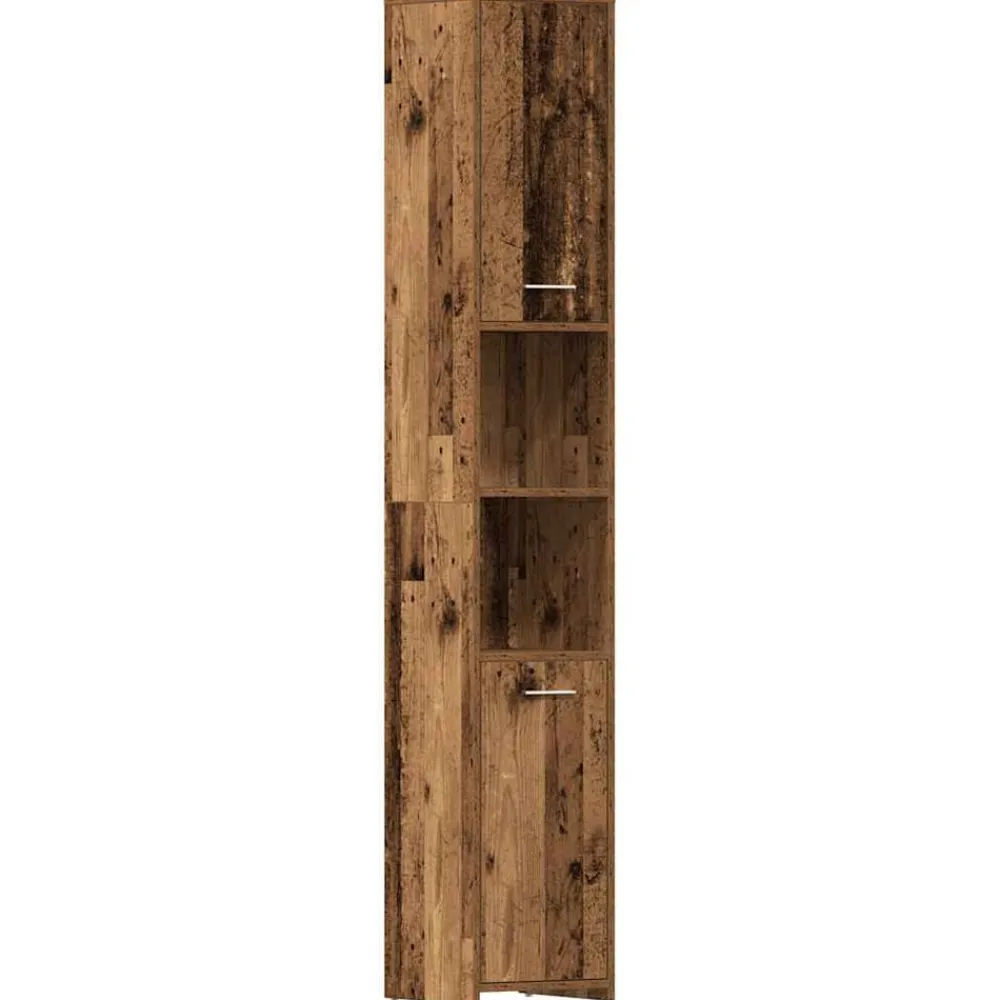 vidaXL Conjuntos De Muebles-Juego de muebles de baño 4 piezas madera ingeniería envejecida