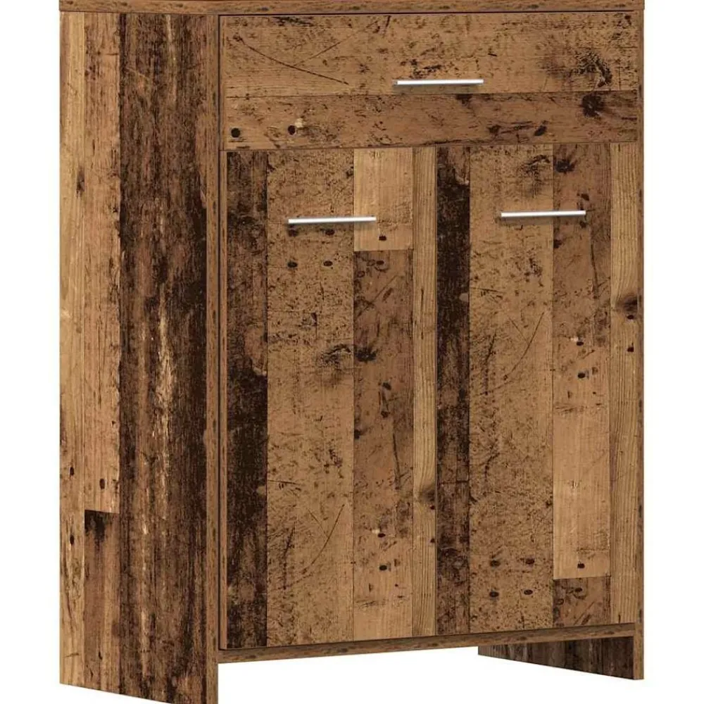 vidaXL Conjuntos De Muebles-Juego de muebles de baño 4 piezas madera ingeniería envejecida