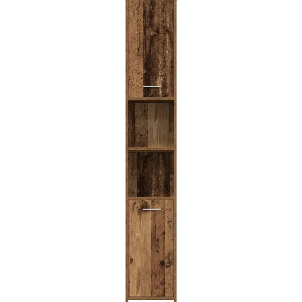 vidaXL Conjuntos De Muebles-Juego de muebles de baño 4 piezas madera ingeniería envejecida