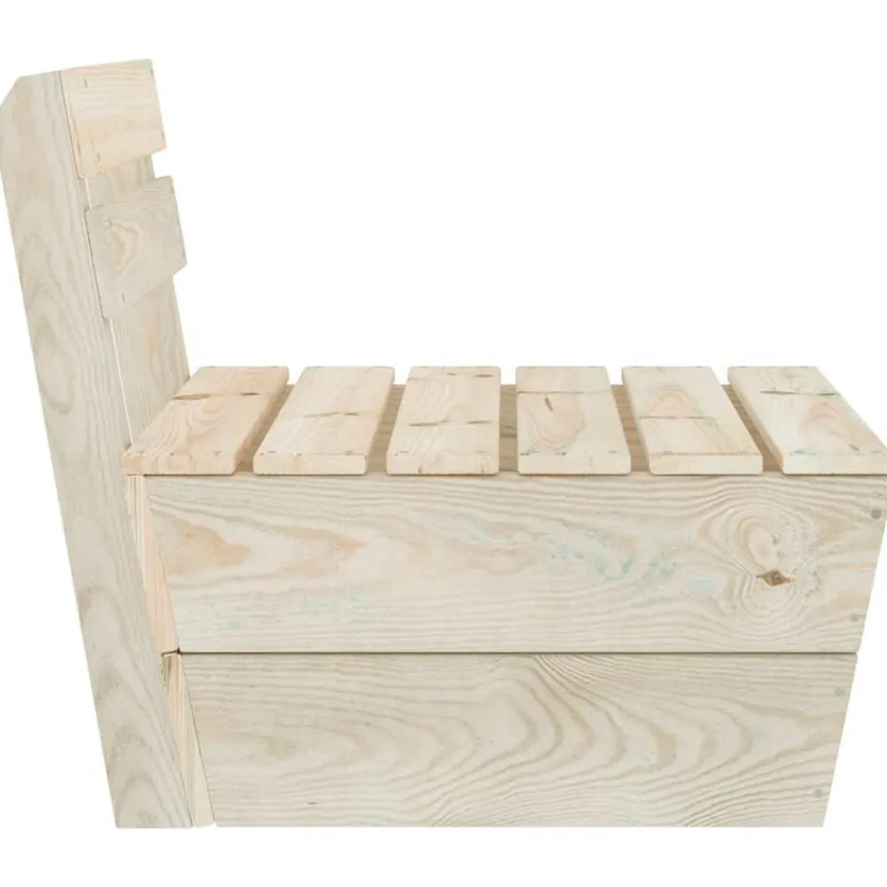 vidaXL Muebles De Jardín-Juego de muebles de jardín 2 piezas madera de abeto impregnada