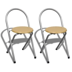 vidaXL Conjuntos De Muebles-Juego de muebles de barra de cocina plegable con 2 sillas