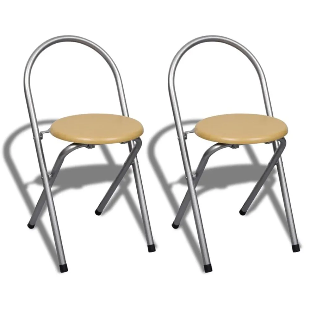 vidaXL Conjuntos De Muebles-Juego de muebles de barra de cocina plegable con 2 sillas