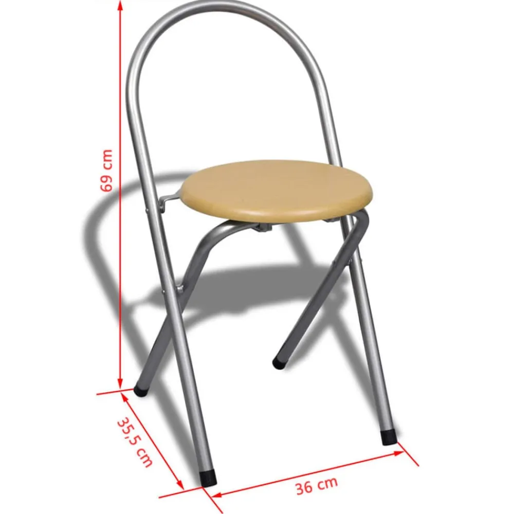vidaXL Conjuntos De Muebles-Juego de muebles de barra de cocina plegable con 2 sillas