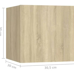 vidaXL Juego de muebles de salón 7 piezas Roble Sonoma Online