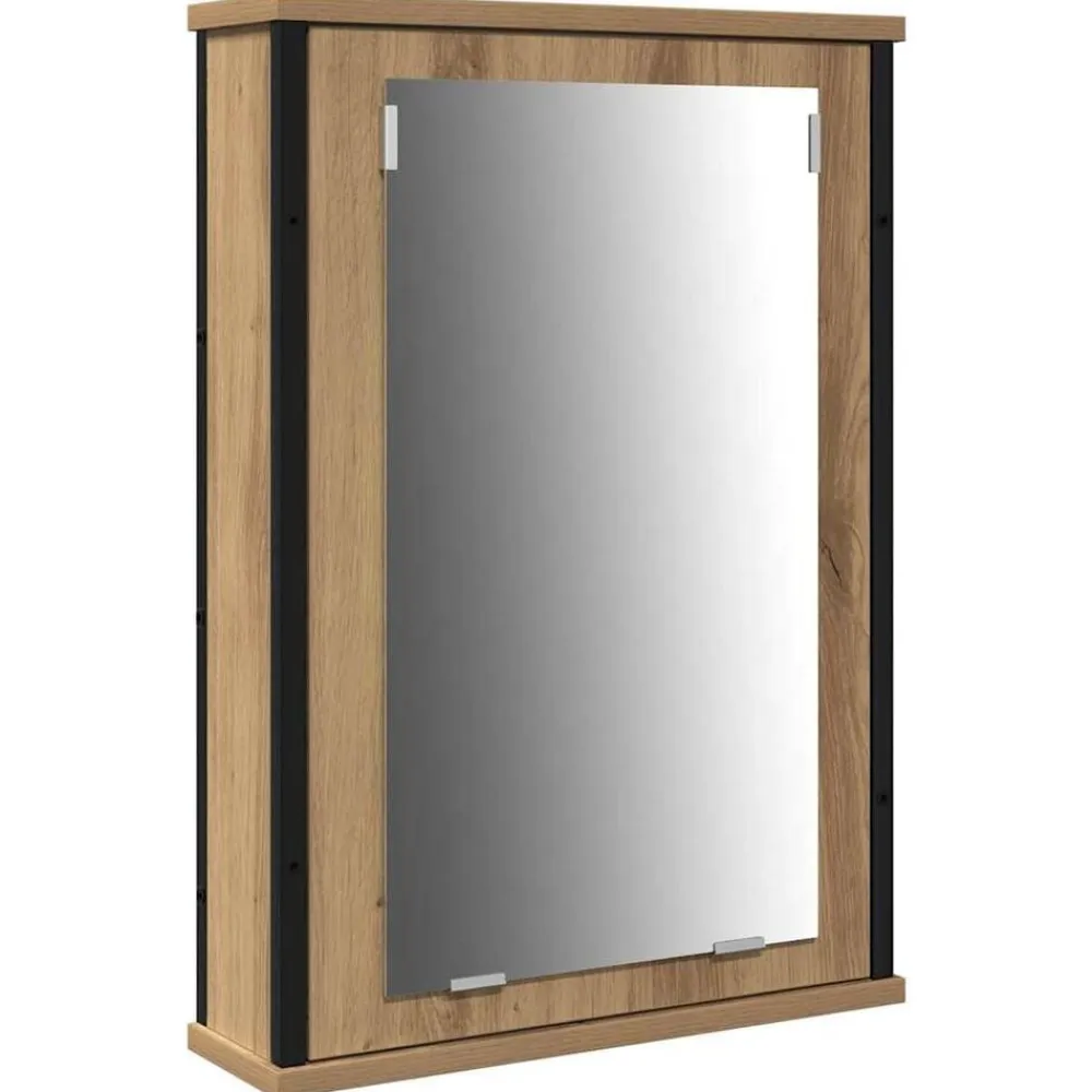 vidaXL Juego de muebles de baño con estante 3 pcs Roble artesanal Roble artisan Discount