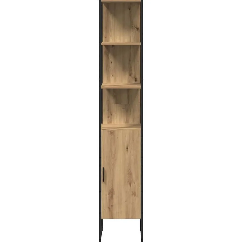 vidaXL Juego de muebles de baño con estante 3 pcs Roble artesanal Roble artisan Discount