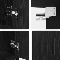 vidaXL Conjuntos De Muebles-Juego de muebles de baño 3 pcs Madera de ingeniería