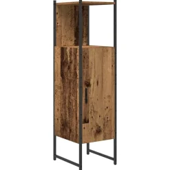 vidaXL Juego de muebles de baño 4 pcs Marrón 33 x 33 x 185.5 cm Madera vieja