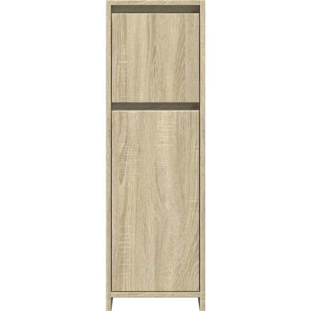 vidaXL Juego de muebles de baño 4 pzas contrachapada Roble Sonoma Sale