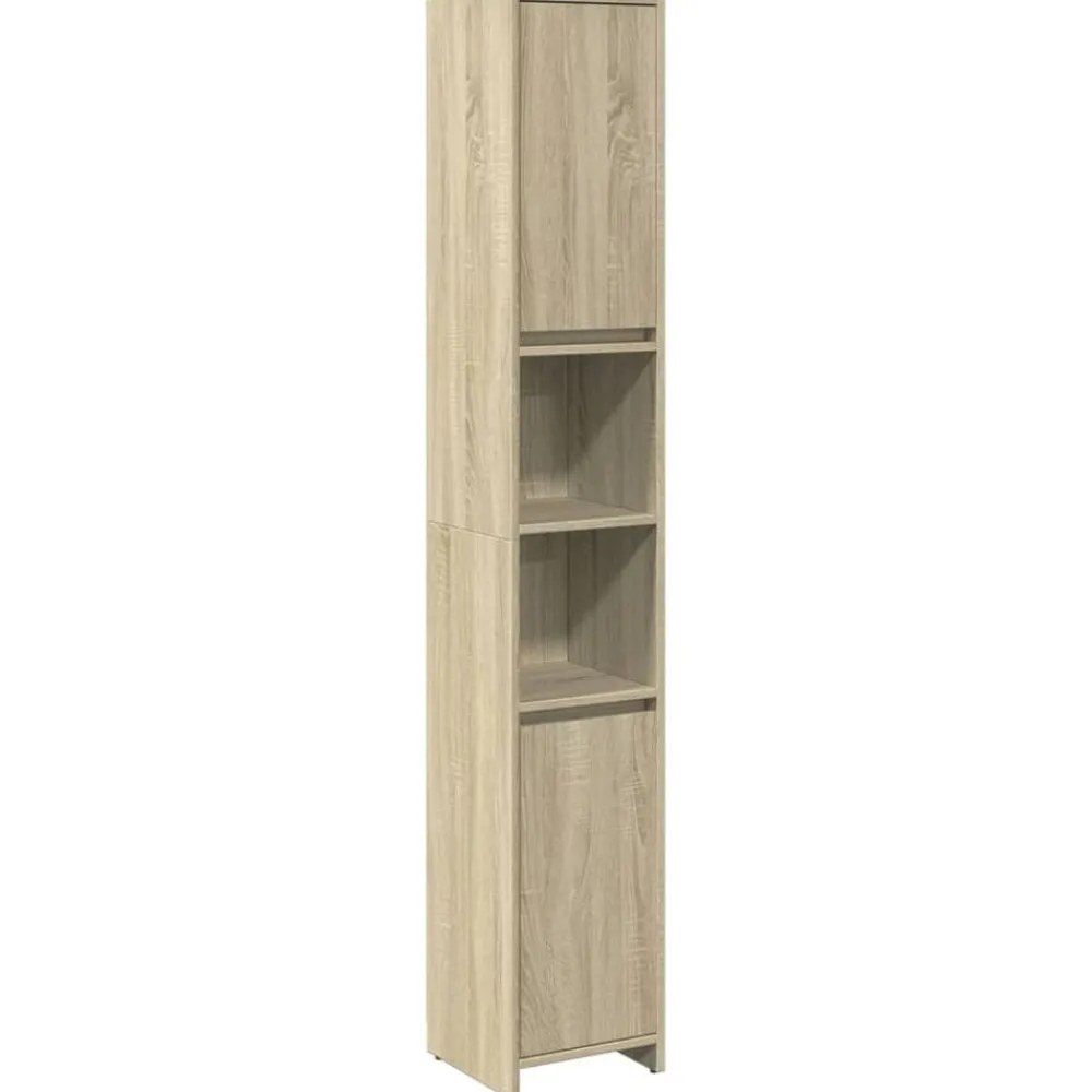 vidaXL Juego de muebles de baño 4 pzas contrachapada Roble Sonoma Sale