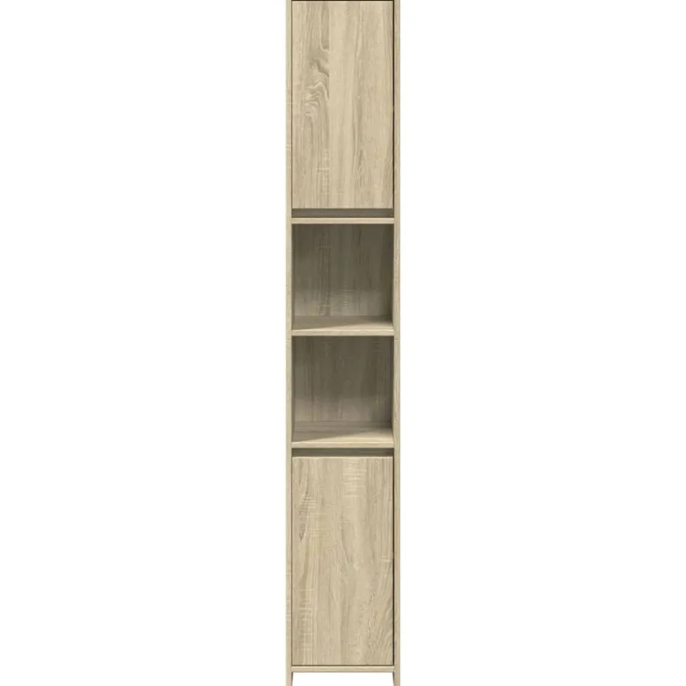 vidaXL Juego de muebles de baño 4 pzas contrachapada Roble Sonoma Sale