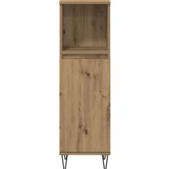 vidaXL Conjuntos De Muebles-Juego de muebles de baño con estante 3 pcs Roble artesanal