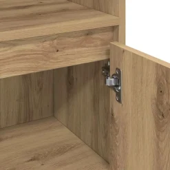 vidaXL Conjuntos De Muebles-Juego de muebles de baño con estante 3 pcs Roble artesanal