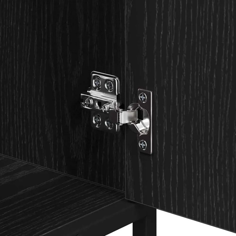 vidaXL Juego de muebles de baño 2 pcs Madera de ingeniería Roble negro Discount