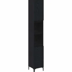 vidaXL Juego de muebles de baño 3 pcs Madera contrachapada Roble negro Hot