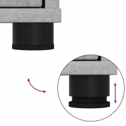 vidaXL Conjuntos De Muebles-Juego de muebles de baño con cajón Manual 3 pcs Gris Concreto