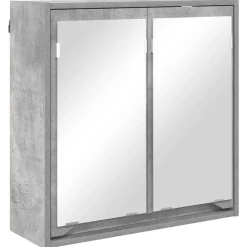 vidaXL Conjuntos De Muebles-Juego de muebles de baño con cajón Manual 3 pcs Gris Concreto
