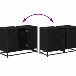 vidaXL Conjuntos De Muebles-Juego de muebles de baño 4 pcs Madera de ingeniería