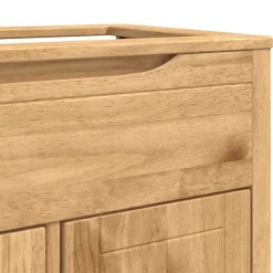 vidaXL Juego de muebles de baño con estante FLORO 2 pcs Marrón cera Marrón cera Clearance