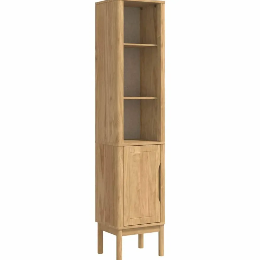 vidaXL Juego de muebles de baño con estante FLORO 2 pcs Marrón cera Marrón cera Clearance