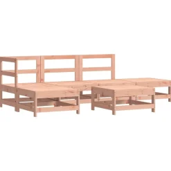 vidaXL Juego de muebles de jardín 6 pzas madera maciza abeto Douglas Douglas natural Online