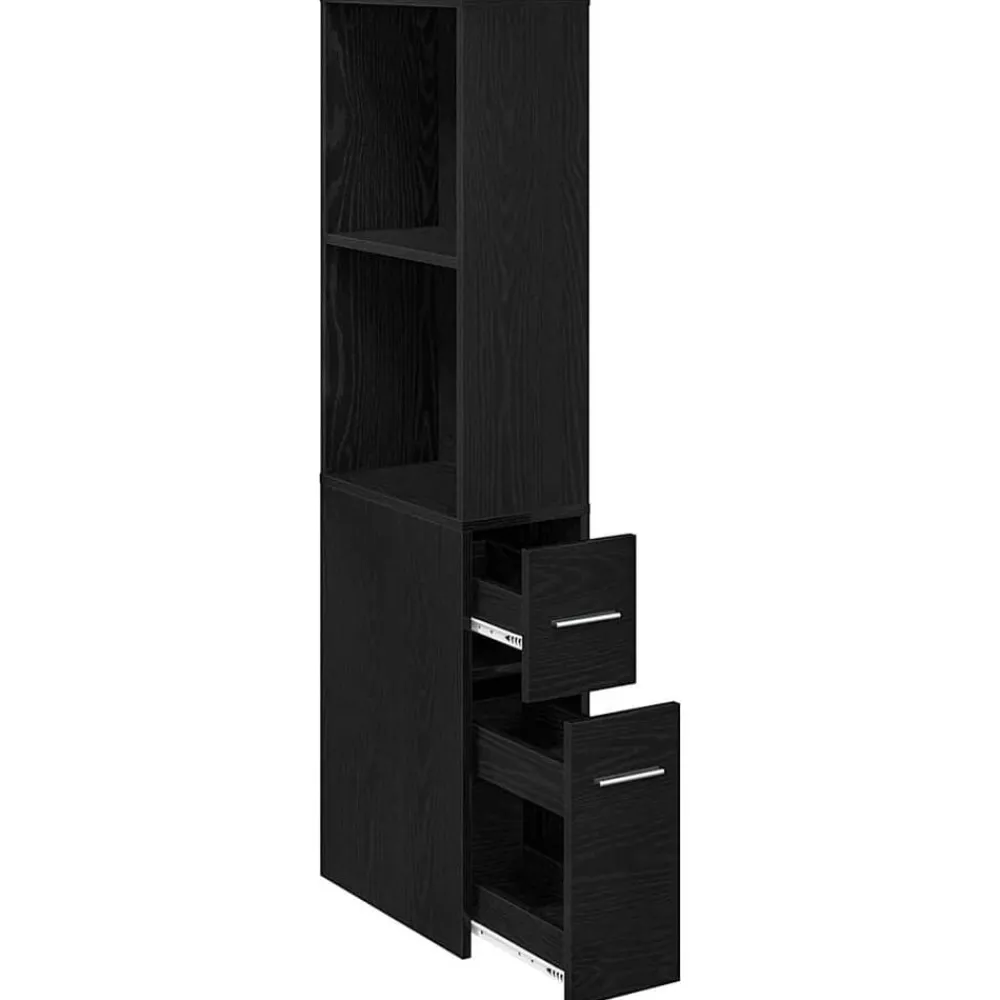 vidaXL Juego de muebles de baño 22 x 41 x 135 cm Roble negro Sale