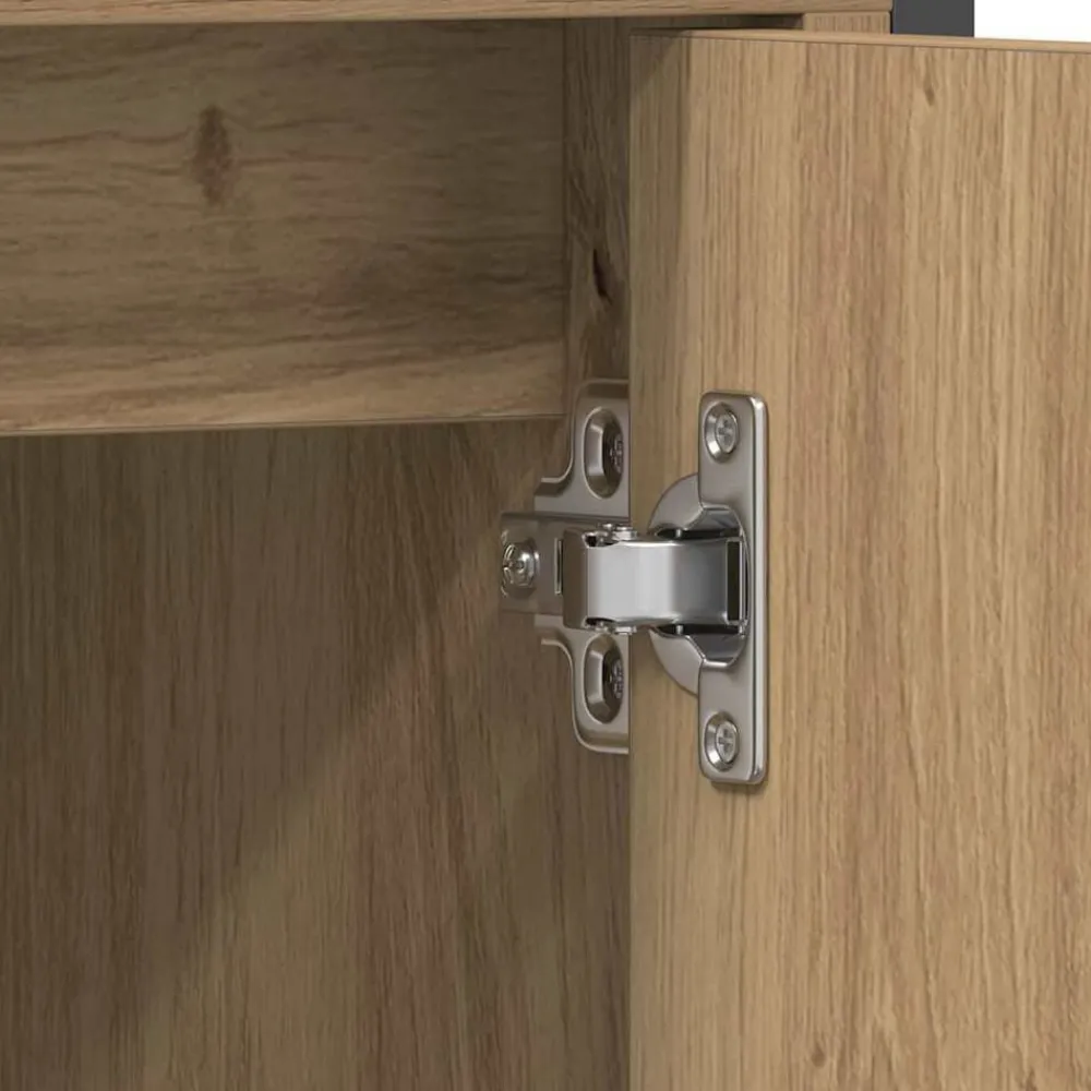 vidaXL Juego de muebles de baño con estante 4 pcs Roble artisan Clearance