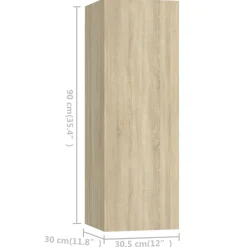 vidaXL Muebles Tv-Juego de muebles de salón 4 piezas