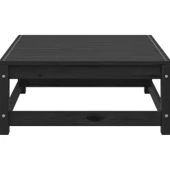 vidaXL Juego de muebles de jardín 3 piezas madera maciza de pino Negro Online