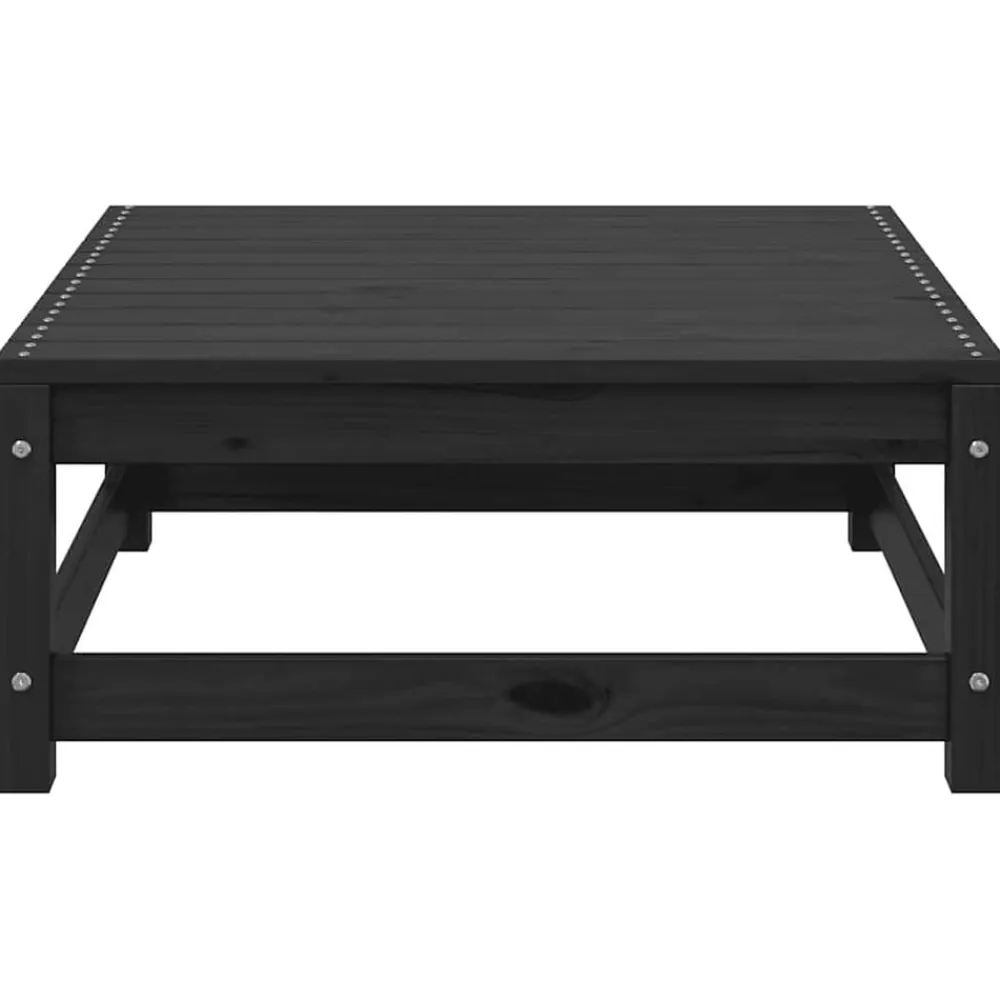 vidaXL Juego de muebles de jardín 3 piezas madera maciza de pino Negro Online