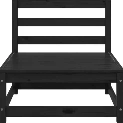 vidaXL Juego de muebles de jardín 3 piezas madera maciza de pino Negro Online