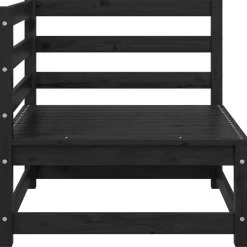 vidaXL Juego de muebles de jardín 3 piezas madera maciza de pino Negro Online