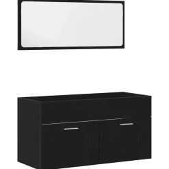 vidaXL Conjuntos De Muebles-Juego de muebles de baño 4 pcs Madera de ingeniería
