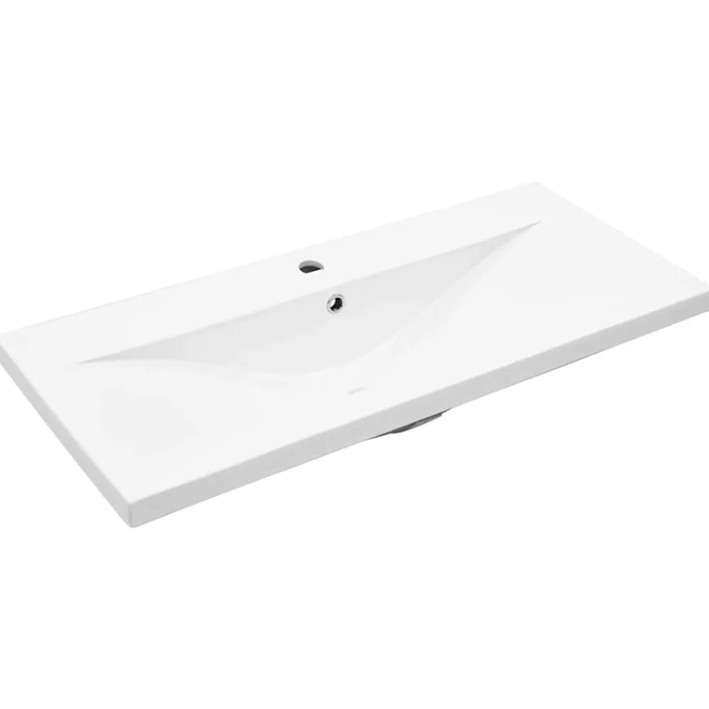vidaXL Conjuntos De Muebles-Juego de muebles de baño 4 pcs Madera de ingeniería