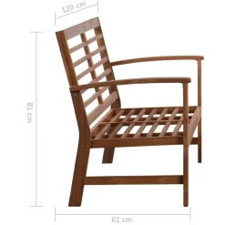 vidaXL Muebles De Jardín-Juego de muebles de jardín 4 piezas madera maciza de acacia