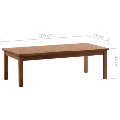 vidaXL Muebles De Jardín-Juego de muebles de jardín 4 piezas madera maciza de acacia
