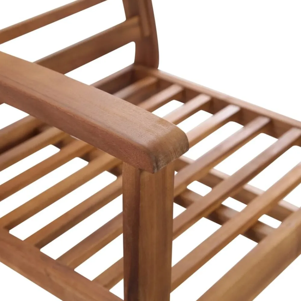 vidaXL Muebles De Jardín-Juego de muebles de jardín 4 piezas madera maciza de acacia