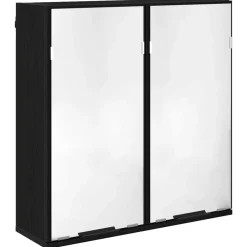 vidaXL Juego de muebles de baño 3 pcs Madera de ingeniería Roble negro Outlet