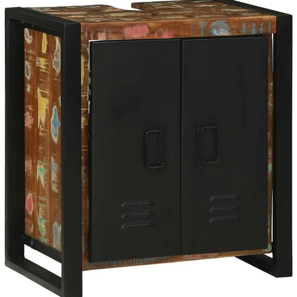 vidaXL Conjuntos De Muebles-Juego de muebles de baño 4 pcs Madera sólida recuperada
