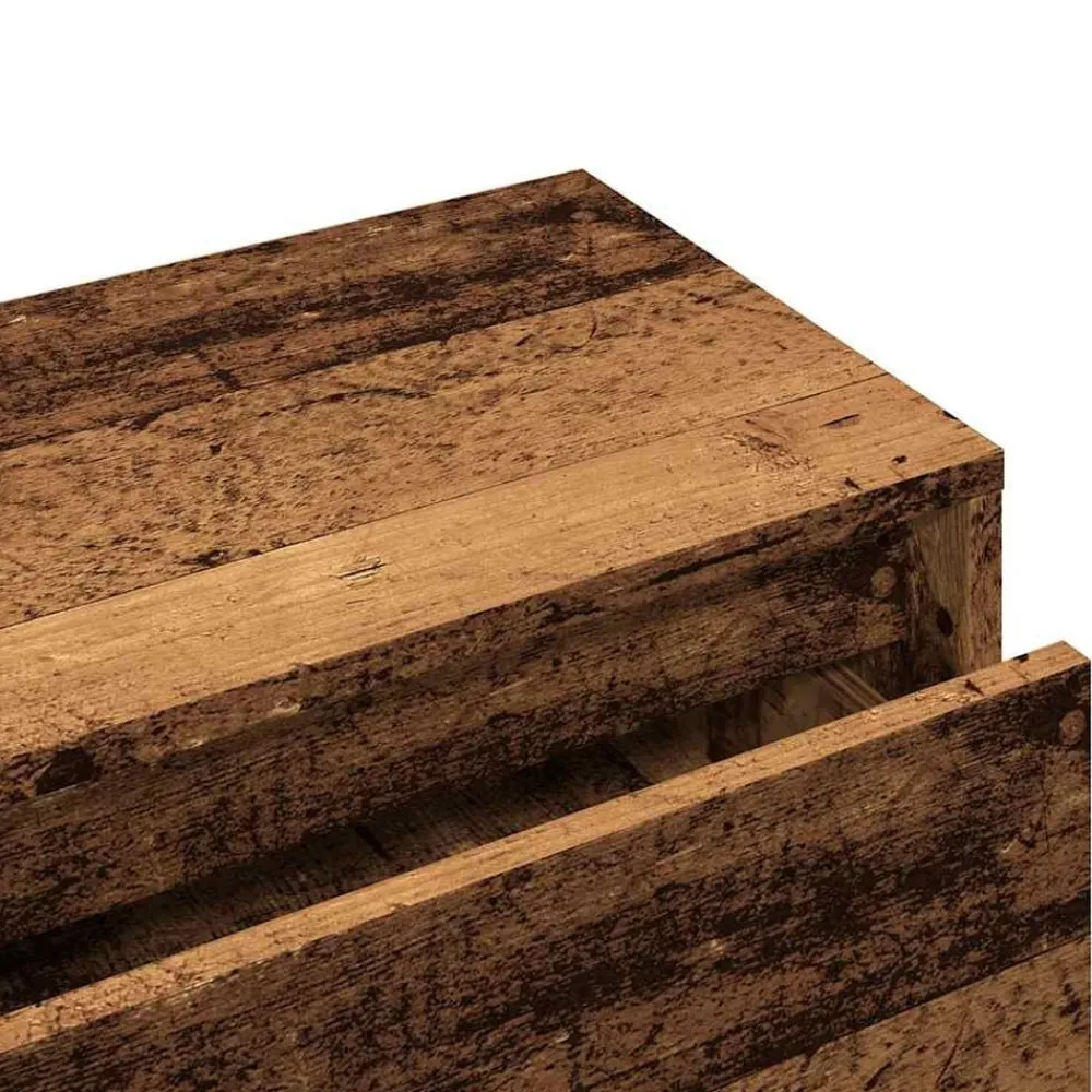 vidaXL Juego de muebles de recibidor madera ingeniería Madera antigua Best