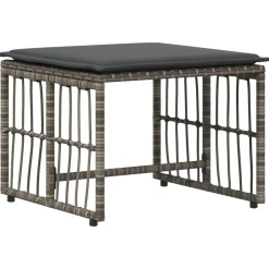 vidaXL Juego de muebles de exterior 5 pcs Negro y Gris oscuro gris y gris oscuro New