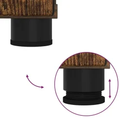 vidaXL Juego de muebles de baño con cajón 4 pcs Roble ahumado